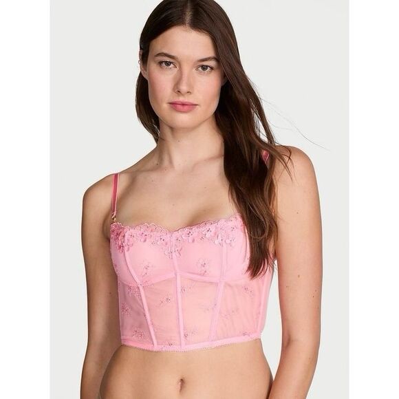 Victorias Secret Dream Angels Corset Top Size S Pink Coquette Fairy Romantic Y2K - Picture 12 of 16